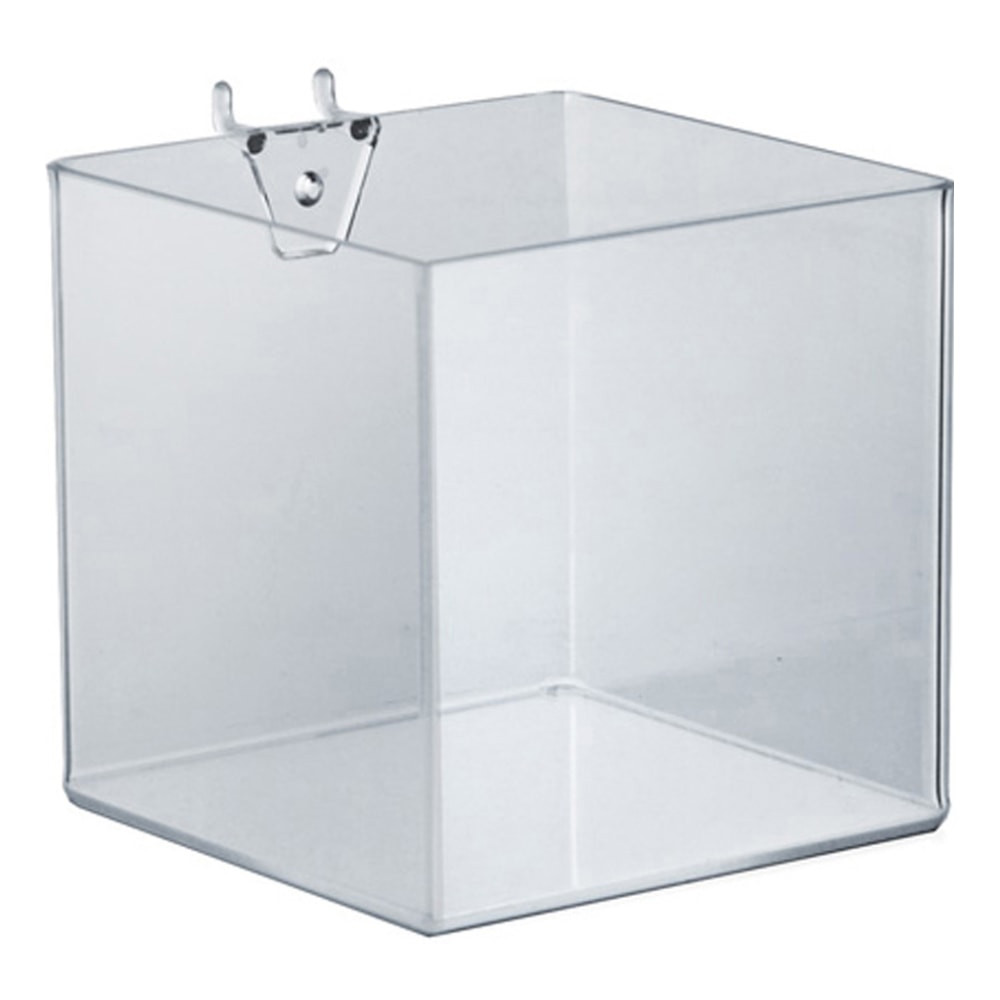 AZAR DISPLAYS 556107  Brochure Holder Cubes, Small Size, 5in x 5in x 5in, Clear, Pack Of 4