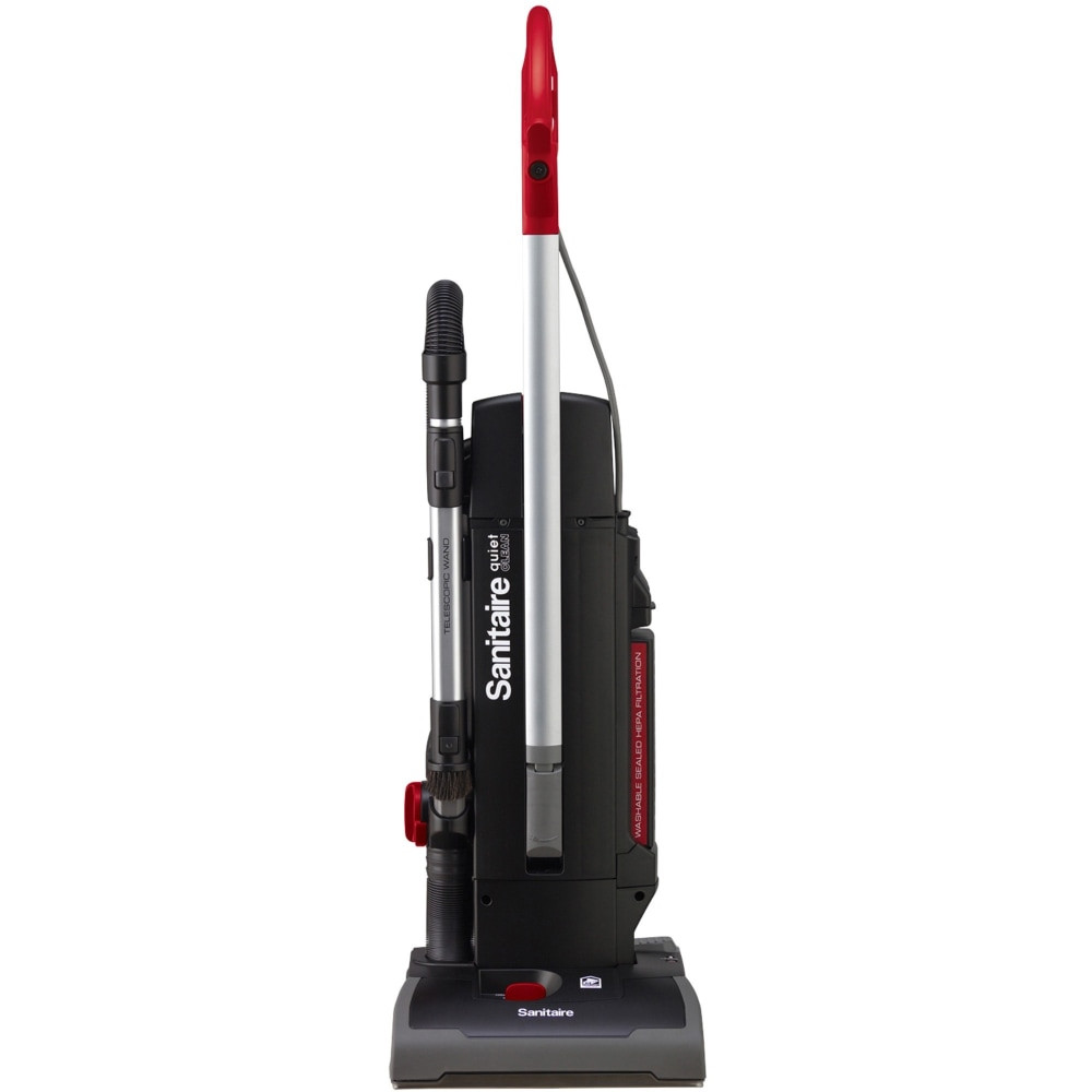 BISSELL INC Sanitaire SC9180D  SC9180 Multi-Surface Upright Vacuum - Brushroll, Telescopic Wand, Dusting Brush - 13in Cleaning Width - Hard Floor, Carpet - HEPA - 68 dB(A) - Black