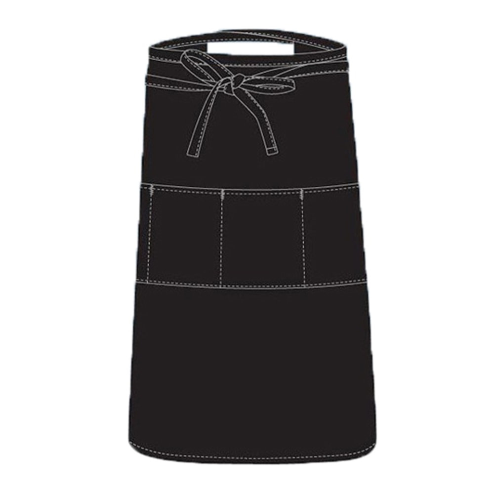 CHEF WORKS, INC. REVF24BLK0 Chef Works Reversible 3-Pocket Apron, One Size, Black