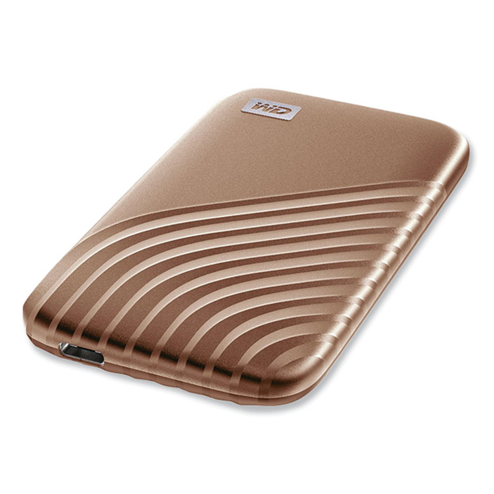 WESTERN DIGITAL TECH. WD AGF0010BGD MY PASSPORT External Solid State Drive, 1 TB, USB 3.2, Gold