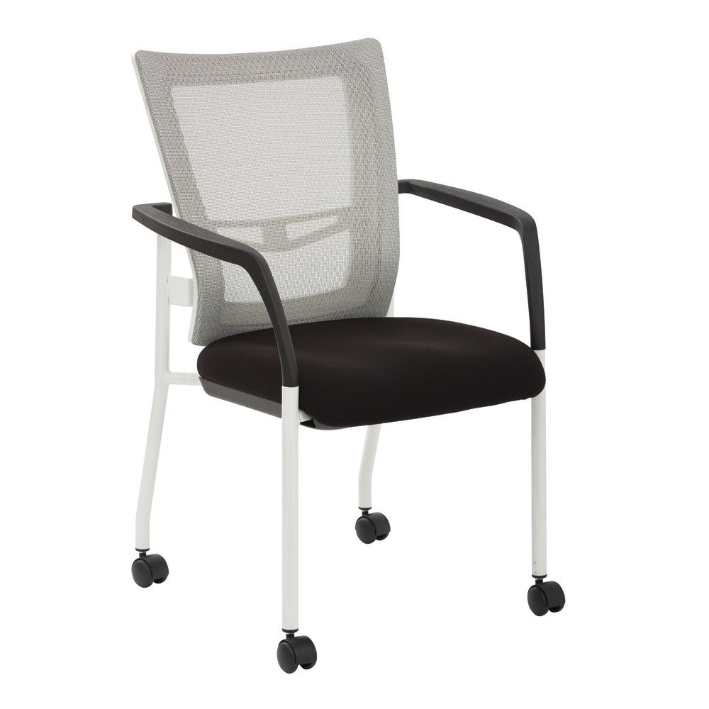 OFFICE STAR PRODUCTS Office Star 8840W-3M  ProGrid Mid-Back Mesh Visitors Chair, Black