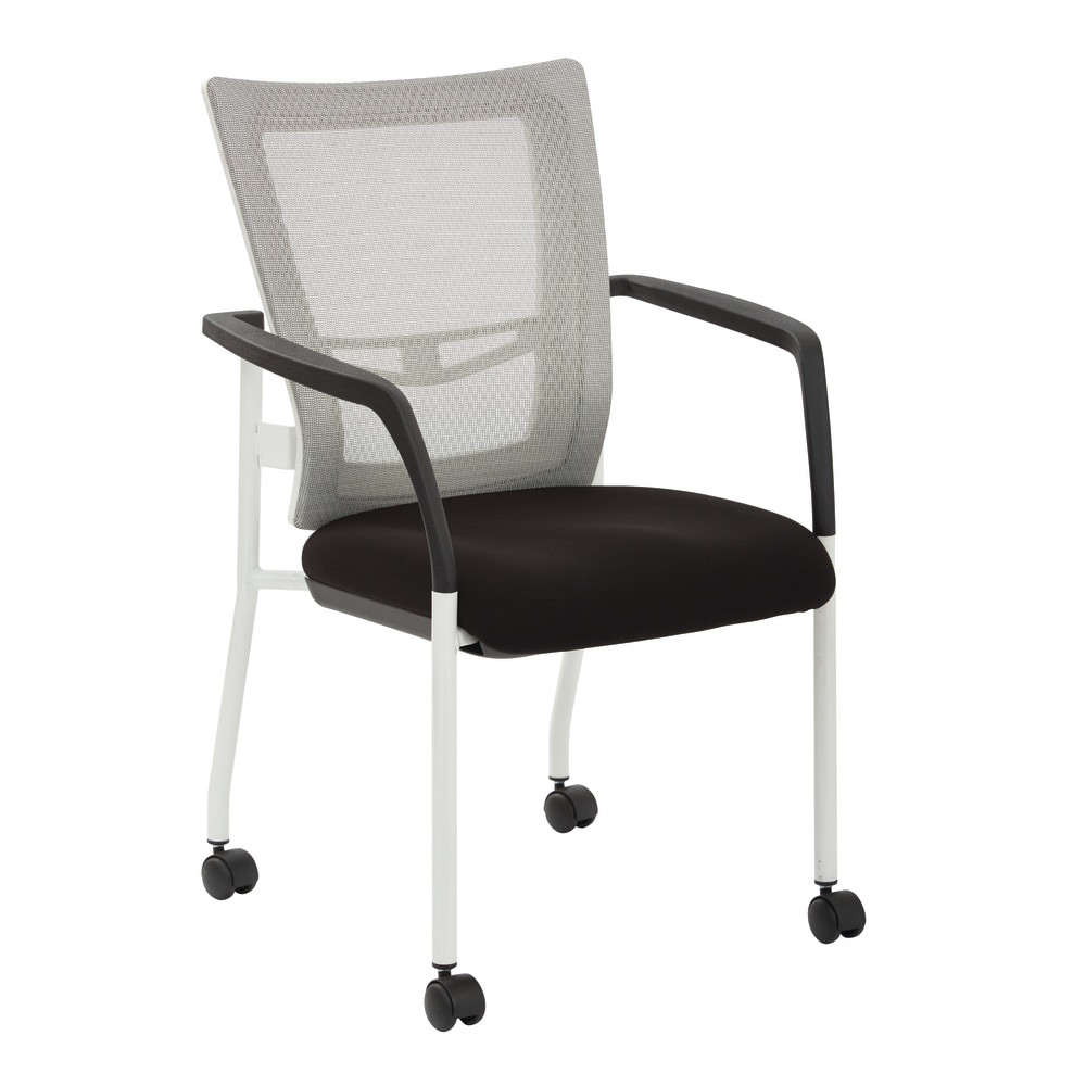 OFFICE STAR PRODUCTS 8840W-3M Office Star ProGrid Mid-Back Mesh Visitors Chair, Black