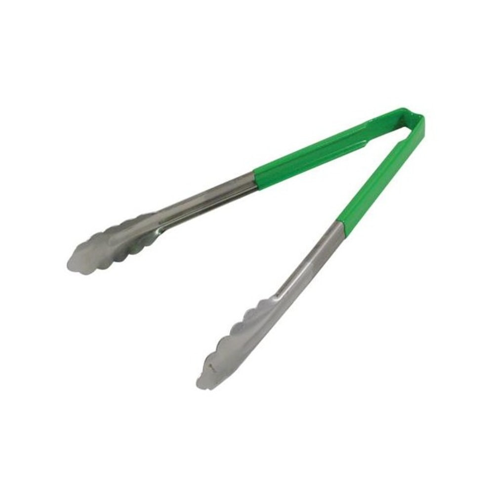THE VOLLRATH COMPANY Vollrath 4781270  12in Tongs With Antimicrobial Protection, Green
