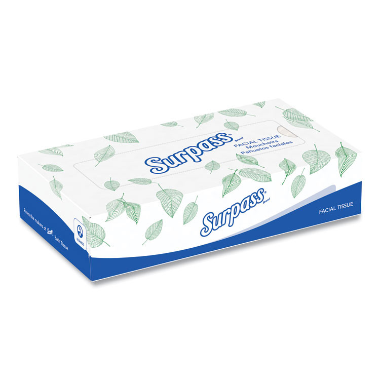 KIMBERLY CLARK Surpass® 21390 Facial Tissue for Business, 2-Ply, White, 125 Sheets/Box, 60 Boxes/Carton