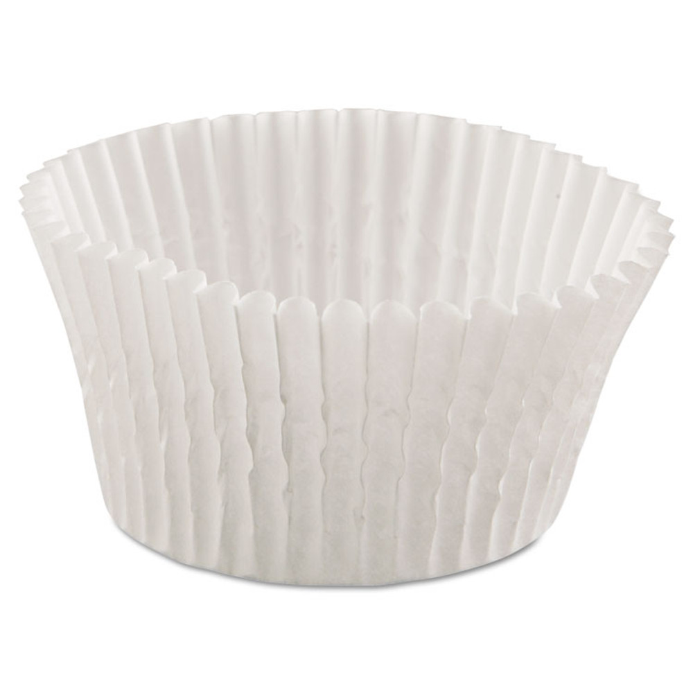 HOFFMASTER 610032 Fluted Bake Cups, 4.5 Diameter x 1.25 h, White, Paper, 500/Pack, 20 Packs/Carton