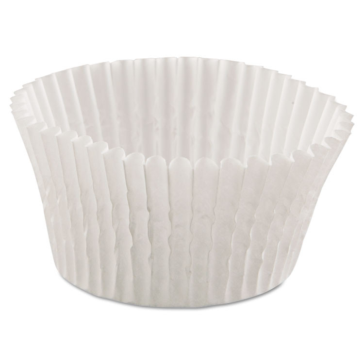 HOFFMASTER 610032 Fluted Bake Cups, 4.5" Diameter x 1.25" h, White, Paper, 500/Pack, 20 Packs/Carton