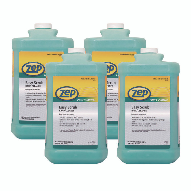 ZEP INC. Professional® 1049469 Industrial Hand Cleaner, Easy Scrub, Lemon Scent, 1 gal Bottle, 4/Carton
