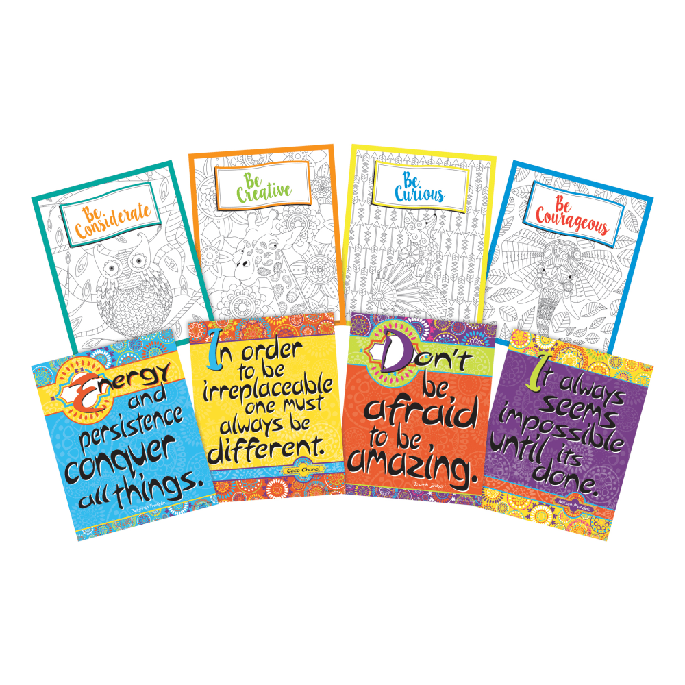 BARKER CREEK PUBLISHING, INC. 4190 Barker Creek Art Prints, 8in x 10in, Moroccan/Color Me! Boho, Set Of 8 Prints