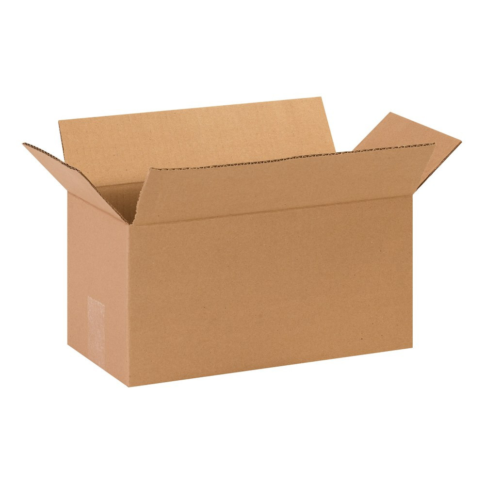 B O X MANAGEMENT, INC. Partners Brand 1477  Long Corrugated Boxes, 14in x 7in x 7in, Kraft, Pack Of 25