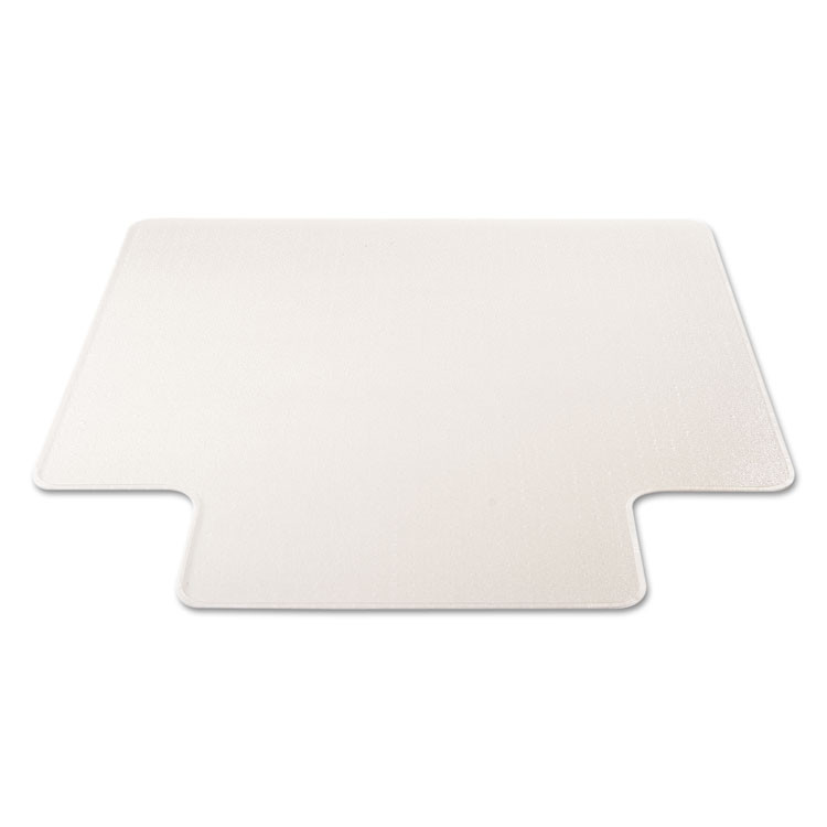 DEFLECTO CORPORATION CM15233 RollaMat Frequent Use Chair Mat for Medium Pile Carpet, Rectangular with Wide Lip, Beveled Edge, 45" x 53", Clear, Ships Flat