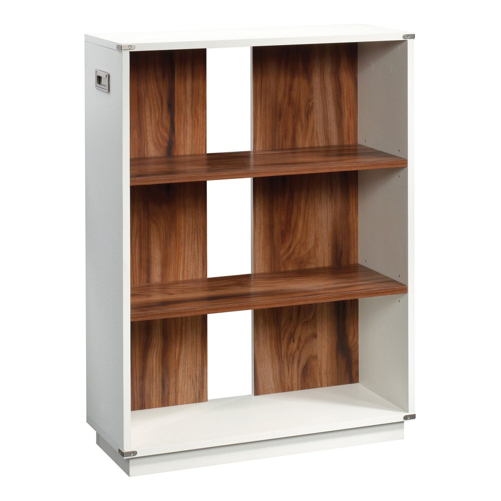 SAUDER WOODWORKING CO. Sauder 424181  Vista Key 41inH 3-Shelf Bookcase, Pearl Oak/Blaze Acacia