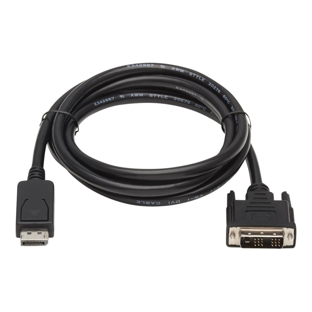 TRIPP LITE P581-010 Eaton Tripp Lite Series DisplayPort to DVI Adapter Cable (DP with Latches to DVI-D Single Link M/M), 10 ft. (3.1 m) - DVI cable - single link - DisplayPort (M) to DVI-D (M) - 10 ft - molded - black