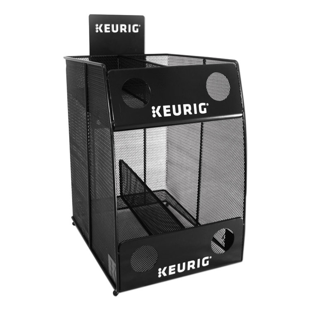 KEURIG DR PEPPER 7582 K-Cup Pod Wire Mesh Display Rack 4-Sleeve, 11 x 14 x 15.4, Black