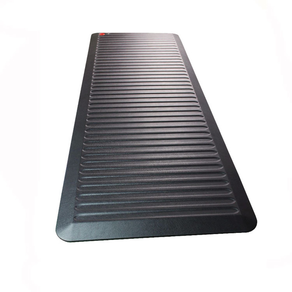 FLOORTEX FCA2367XVBK AFS-TEX 6000X Anti-Fatigue Mat, Rectangular, Midnight Black Ribbed Surface, 23" x 67"