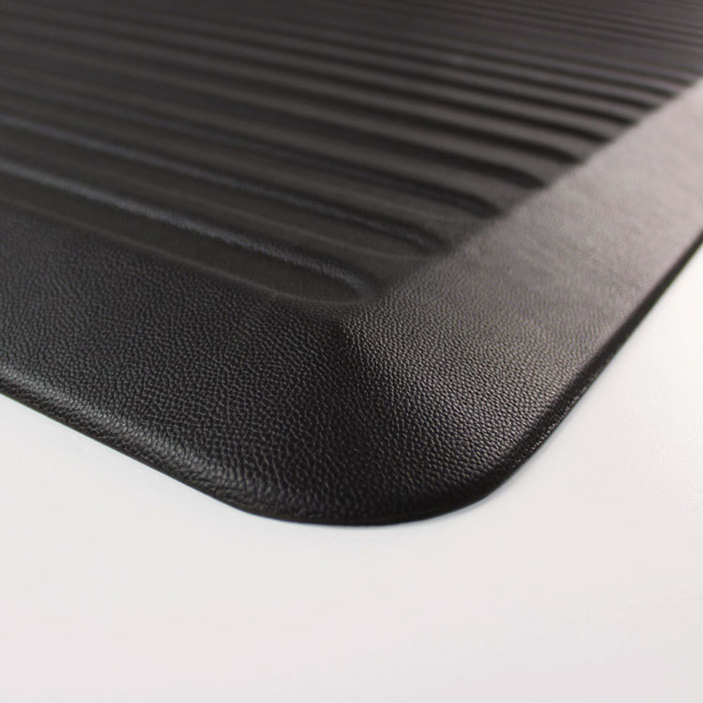 FLOORTEX FCA2367XVBK AFS-TEX 6000X Anti-Fatigue Mat, Rectangular, Midnight Black Ribbed Surface, 23" x 67"
