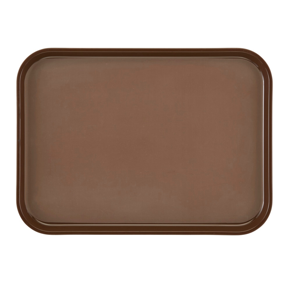 CAMBRO MFG. CO. PT1014167 Cambro Rectangular Camtread Trays, 10in x 14in, Brown, Set Of 24 Trays