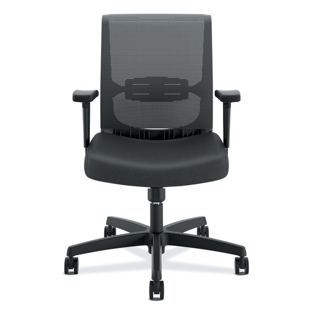 HON COMPANY CMS1AUR10 Convergence Mid-Back Task Chair, Swivel-Tilt, Supports Up to 275 lb, 15.75" to 20.13" Seat Height, Black