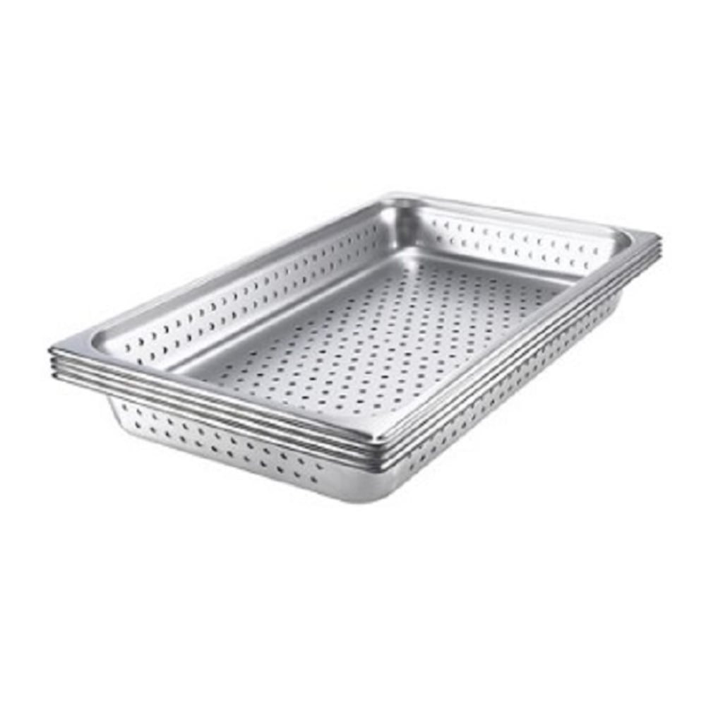 BROWNE & CO. Hoffman Tech 22116  Browne 16-Gauge Stainless Steel Steam Table Pans, Full Size, Silver, Pack Of 12 Pans, 22116