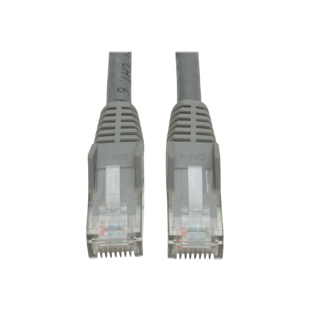 TRIPP LITE N201-010-GY Eaton Tripp Lite Series Cat6 Gigabit Snagless Molded (UTP) Ethernet Cable (RJ45 M/M), PoE, Gray, 10 ft. (3.05 m) - Patch cable - RJ-45 (M) to RJ-45 (M) - 10 ft - UTP - CAT 6 - molded, snagless, stranded - gray