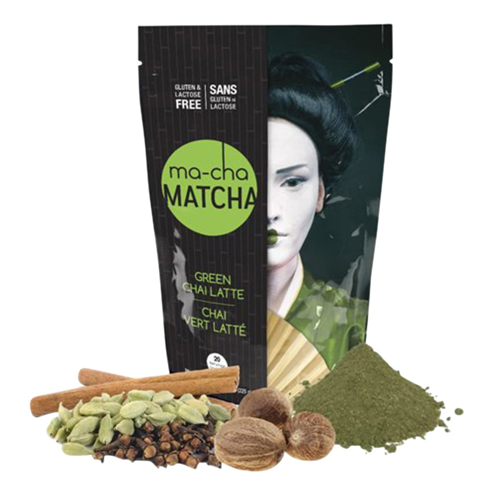 TEA SQUARED Ma-Cha 118-CS  Green Chai Latte Mix, 7.9 Oz, 12 Per Box, Carton Of 6 Boxes