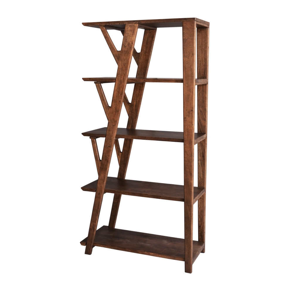 COAST TO COAST IMPORTS, LLC. Coast to Coast 53448  Willow 72inH 4-Shelf Bookcase, Knoll Brown Vinegar