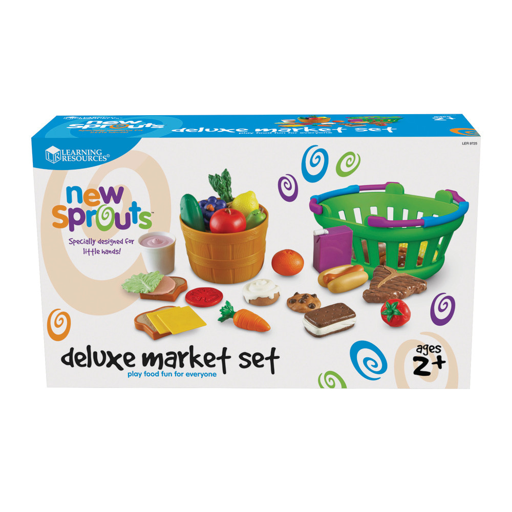 LEARNING RESOURCES, INC. LER9725 Learning Resources New Sprouts Deluxe Market Set, Grades Pre-K - 3