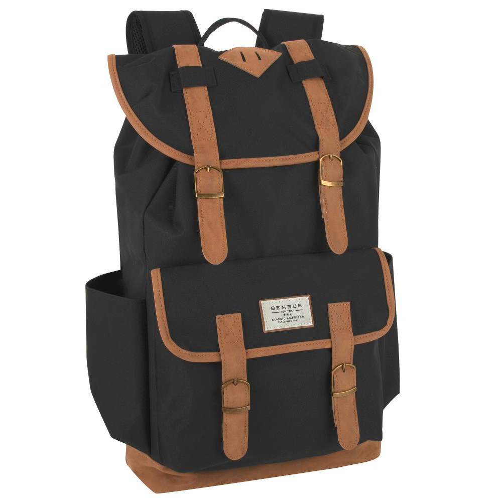 A.D. SUTTON & SONS/PACESETTER 7508 Benrus Scout Backpack With 17in Laptop/Tablet Pocket, Black/Brown