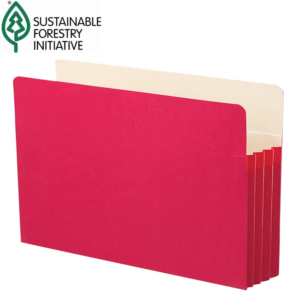 SMEAD MFG CO Smead 74231  Color File Pockets, 3 1/2in Expansion, 9 1/2in x 14 3/4in, Red