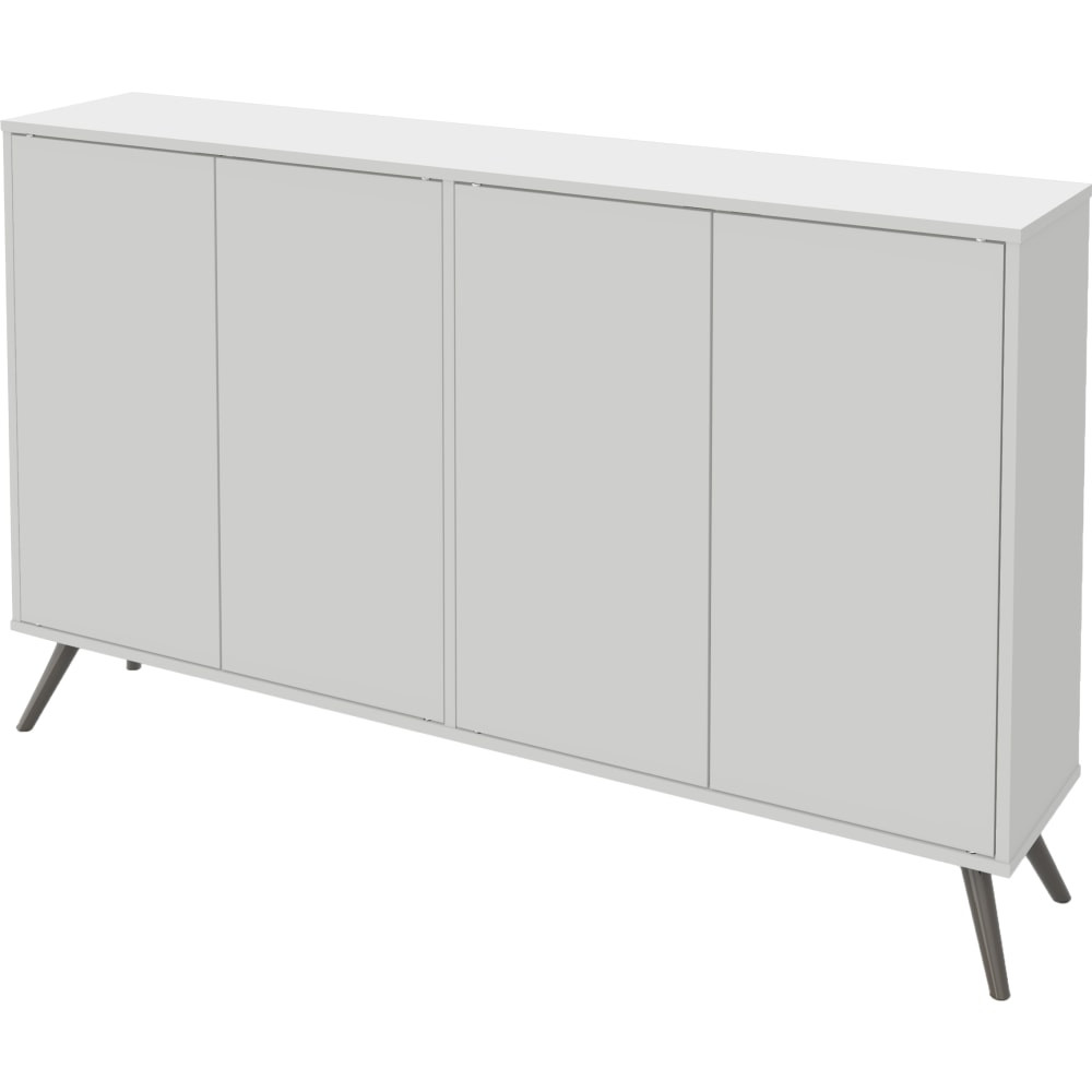 BESTAR INC. Bestar 17164-1117  Krom 60inW Narrow Storage Cabinet With Metal Legs, White