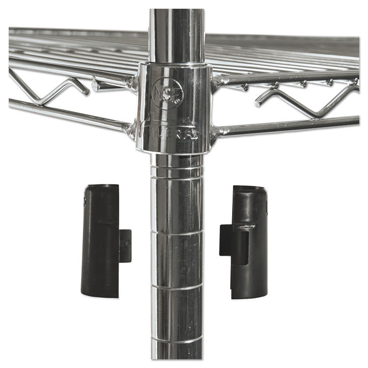 ALERA SW604818SR NSF Certified 4-Shelf Wire Shelving Kit with Casters, 48w x 18d x 72h, Silver