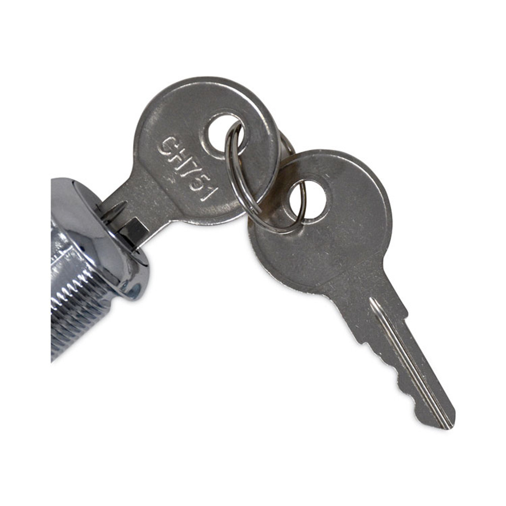 RUBBERMAID COMMERCIAL PROD. FG9T73M20000 Replacement Lock and Keys for Cleaning Carts, Silver