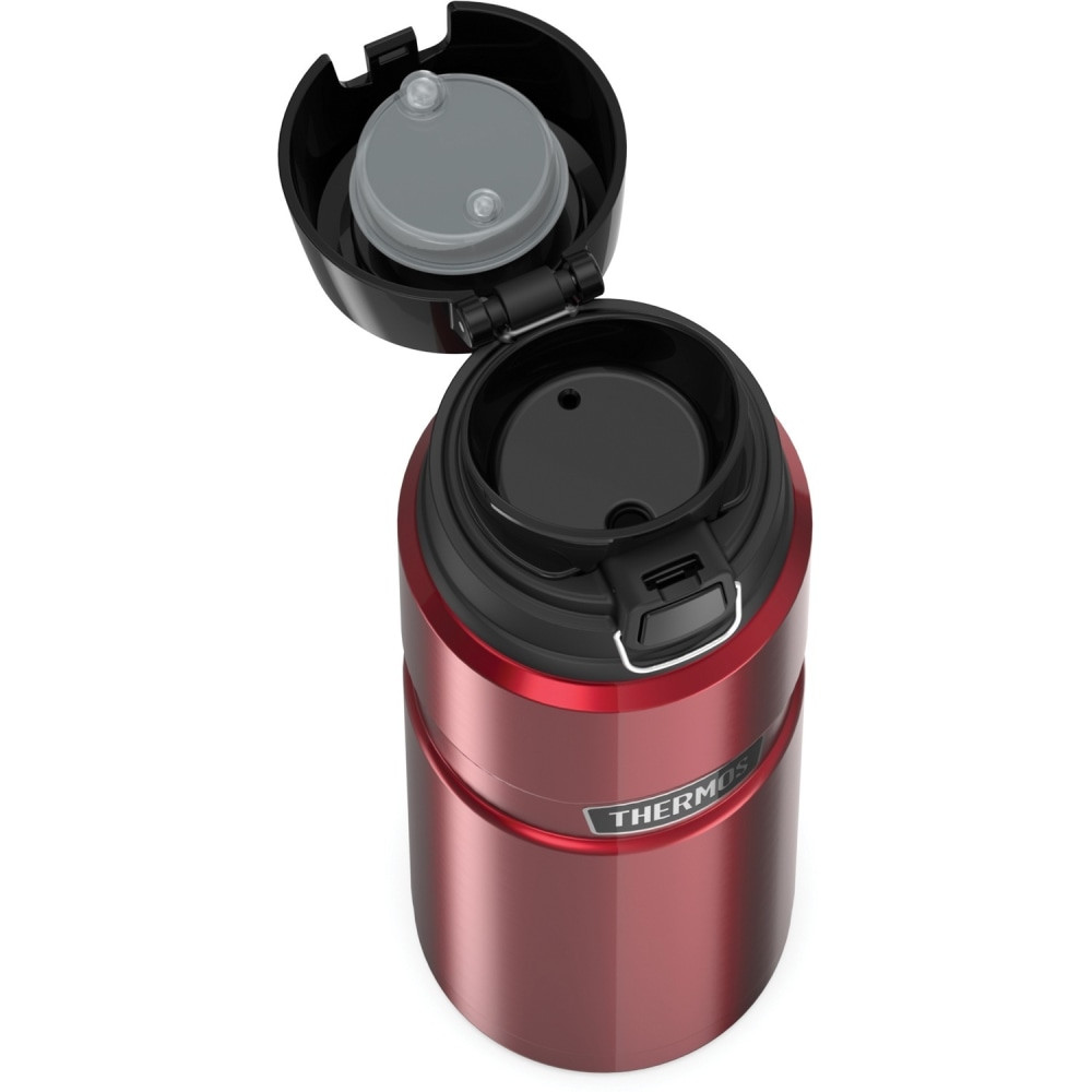 KING-SEELEY THERMOS/THERMOS SK4000MR4 Thermos Stainless King Drink Bottle 24Oz - Vacuum - Rustic Red, Red, Matte Red