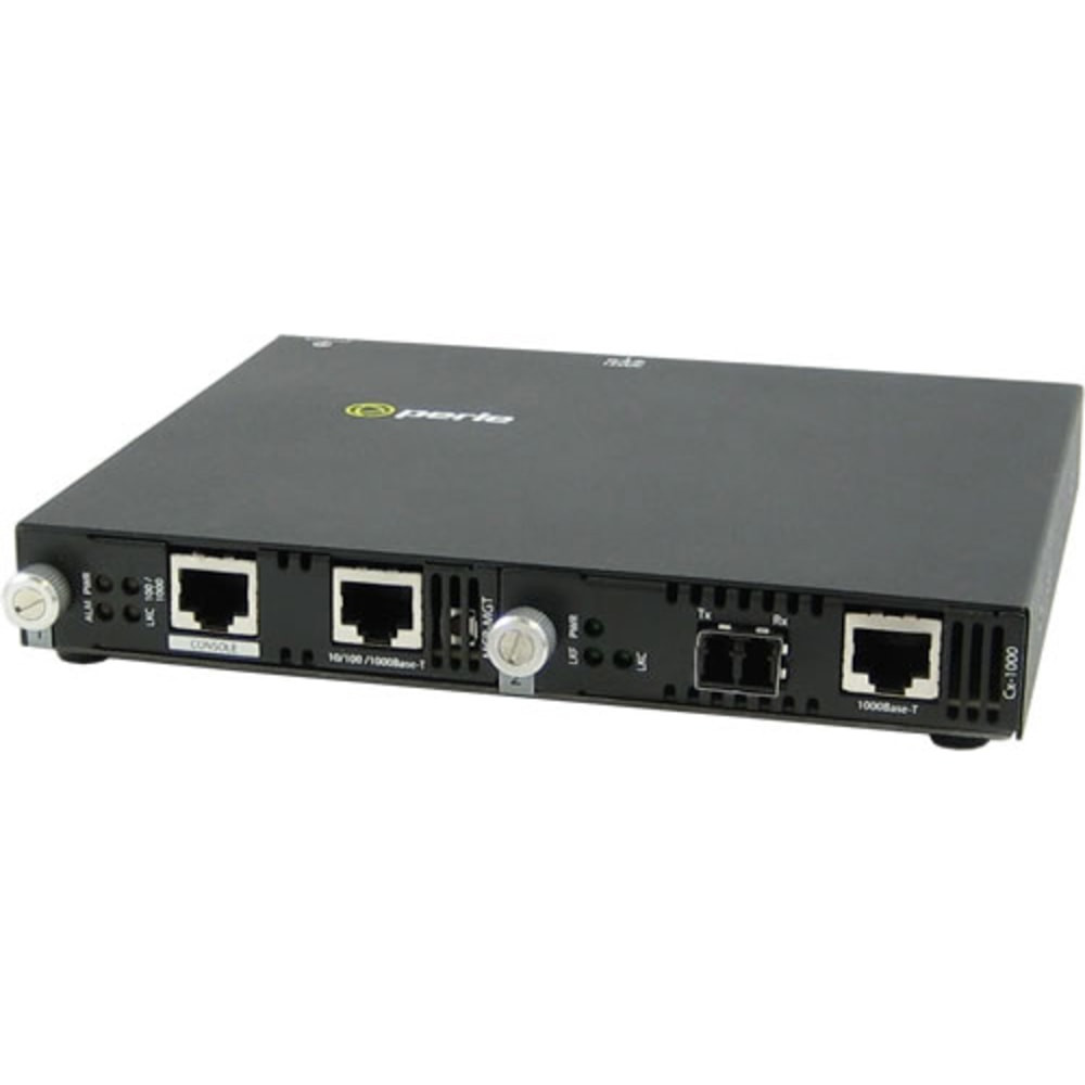 PERLE SYSTEMS 05070514 Perle SMI-1000-M2LC2 Media Converter - 2 x Network (RJ-45) - 1 x LC Ports - DuplexLC Port - Management Port - 1000Base-LX, 10/100/1000Base-T - 1.24 Mile - Rail-mountable, Rack-mountable, Wall Mountable