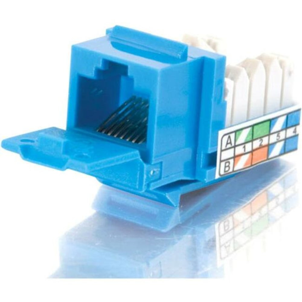 LASTAR INC. 35206 C2G 90? Cat5E RJ45 UTP Keystone Jack - Blue - RJ-45