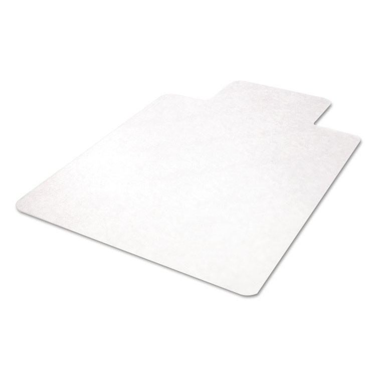 DEFLECTO CORPORATION CM21232 EconoMat Non-Studded All Day Use Chair Mat for Hard Floors, Rectangular with Wide Lip, 45" x 53", Clear, Ships Flat