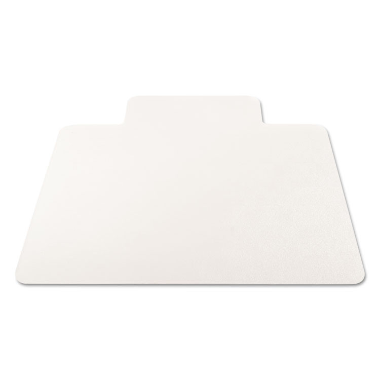 DEFLECTO CORPORATION CM21232 EconoMat Non-Studded All Day Use Chair Mat for Hard Floors, Rectangular with Wide Lip, 45" x 53", Clear, Ships Flat