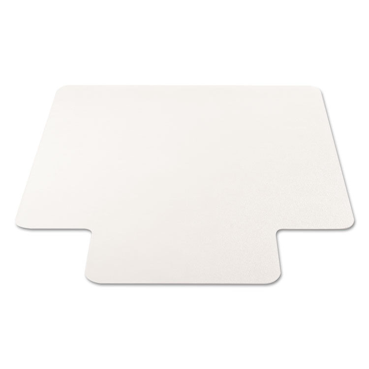 DEFLECTO CORPORATION CM21232 EconoMat Non-Studded All Day Use Chair Mat for Hard Floors, Rectangular with Wide Lip, 45" x 53", Clear, Ships Flat