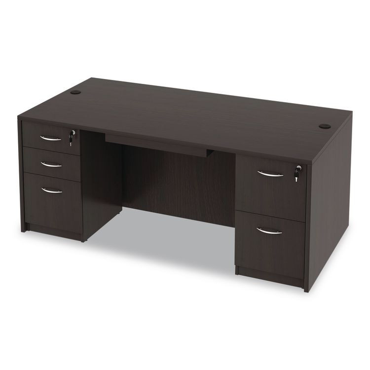ALERA VA217236ES Alera Valencia Series Straight Front Desk Shell, 71" x 35.5" x 29.63", Espresso