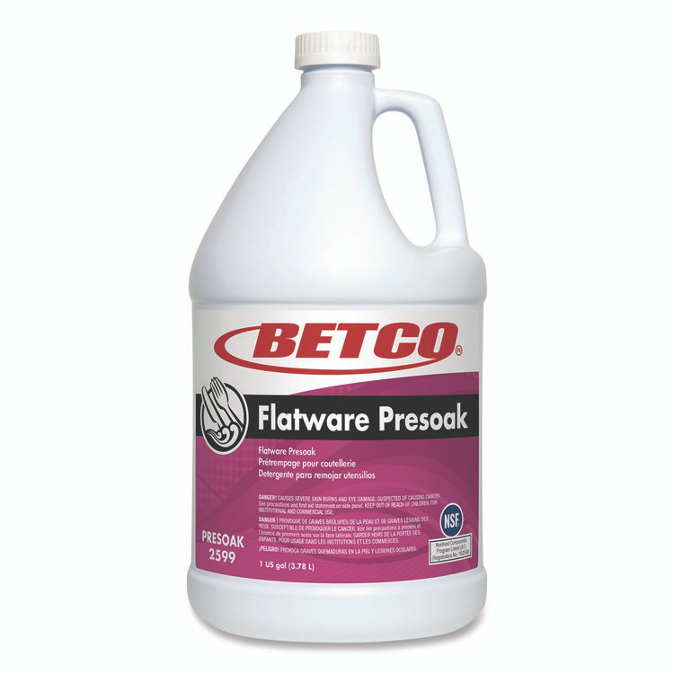 BETCO CORPORATION 25990400 Flatware Presoak, Characteristic Scent, 1 gal Bottle, 4/Carton