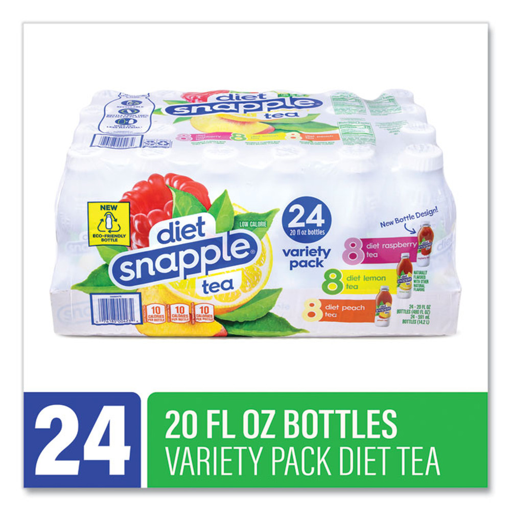 DR PEPPER SNAPPLE GROUP, INC. diet 22002043 Ice Tea Variety Pack, Assorted Flavors, 20 oz Bottle, 24/Carton
