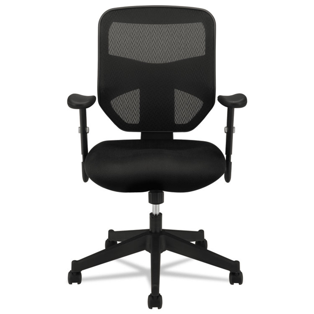 HON COMPANY VL531MM10 VL531 Mesh High-Back Task Chair with Adjustable Arms, Supports Up to 250 lb, 18" to 22" Seat Height, Black