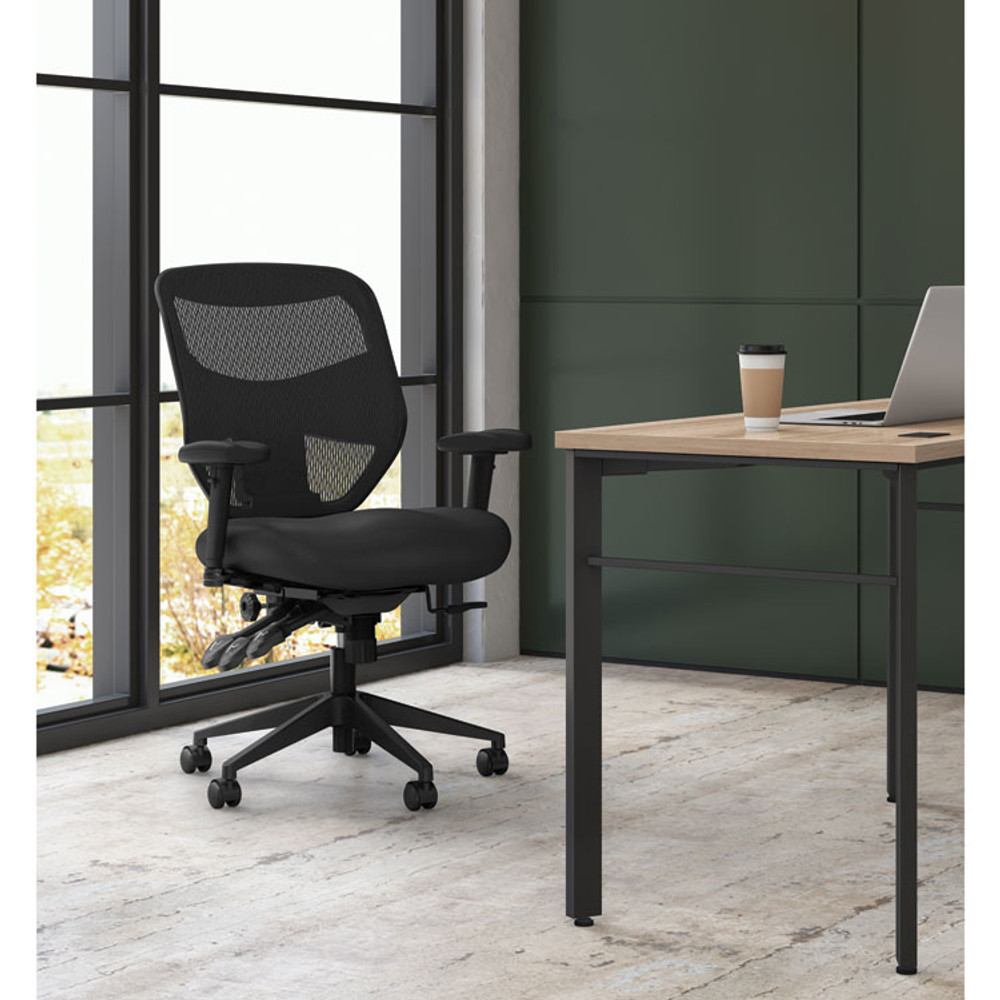 HON COMPANY VL531MM10 VL531 Mesh High-Back Task Chair with Adjustable Arms, Supports Up to 250 lb, 18" to 22" Seat Height, Black
