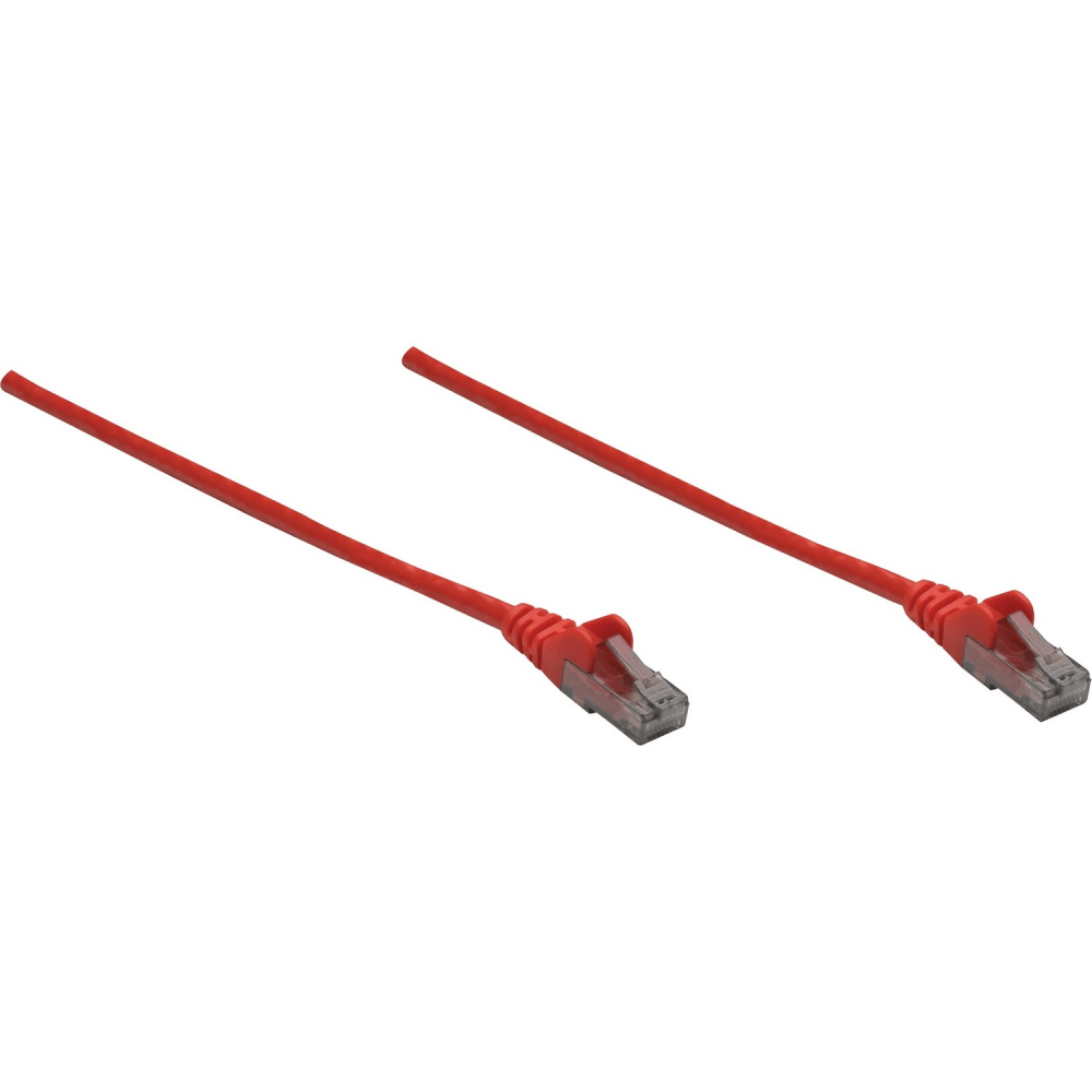 INTRACOM USA, INC. Intellinet 342223  - Patch cable - RJ-45 (M) to RJ-45 (M) - 98 ft - UTP - CAT 6 - molded, snagless - red