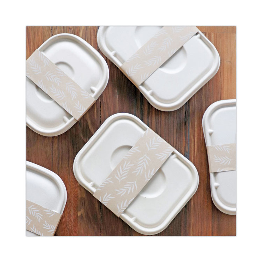 WORLD CENTRIC TRSC60 PFAS Fiber Containers, 60 oz, 7.5 x 9.8 x 2.7, Natural, Paper, 400/Carton