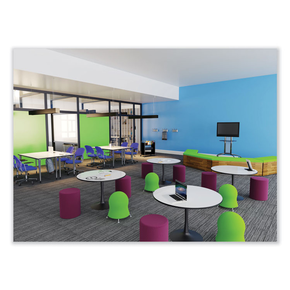 SAFCO PRODUCTS 4751BUV Zenergy Ball Chair, Backless, Supports Up to 250 lb, Baby Blue Vinyl