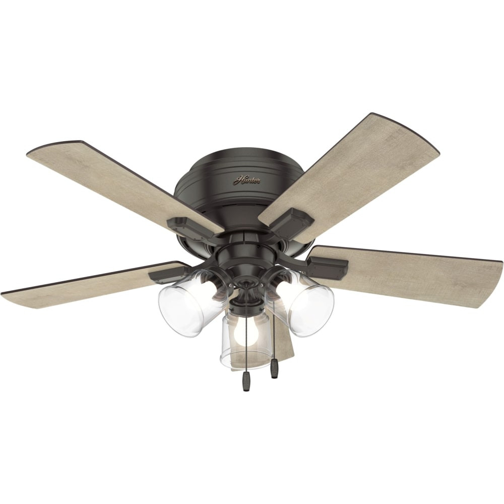 HUNTER FAN COMPANY 52153 Hunter Fan Crestfield Ceiling Fan - 5 Blades - 42in Diameter - 3 Speed - Reversible Blades, Reversible Motor, Quiet - 15.1in Height