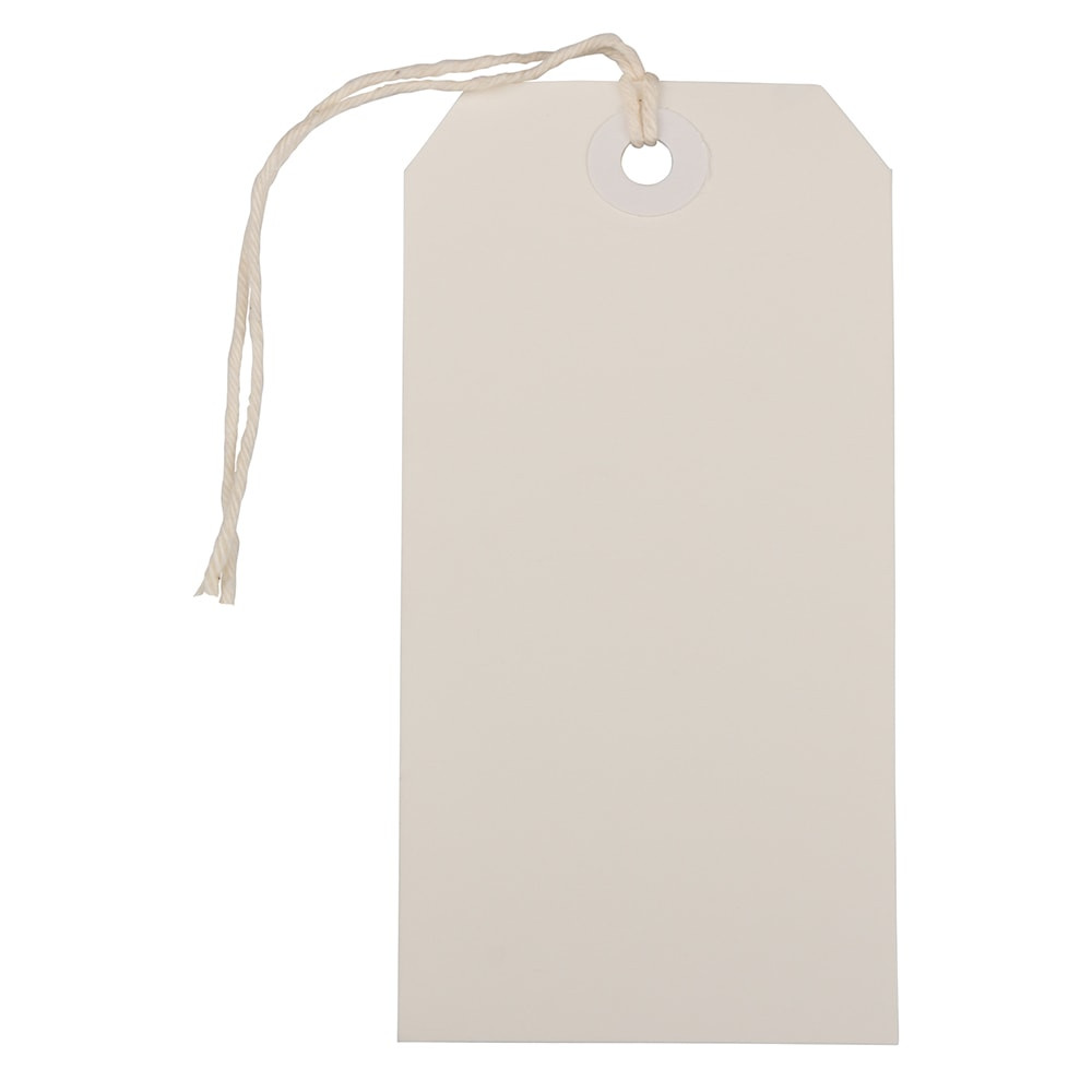 JAM PAPER AND ENVELOPE JAM Paper 39197120A  Medium Gift Tags, 4-3/4in x 2-3/8in, White, Pack Of 10 Tags