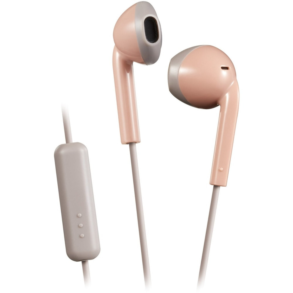 JVCKENWOOD USA CORPORATION JVC HAF19MRB  Retro Earbuds - Stereo - Wired - 46 Ohm - 8 Hz - 20 kHz - Earbud - Binaural - In-ear - 3.28 ft Cable - Pink, Taupe