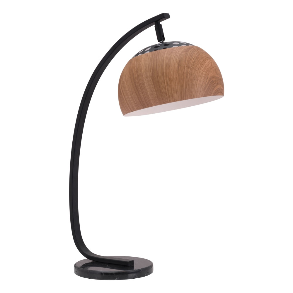 ZUO MODERN 56084  Brentwood Table Lamp, 27 1/4inH, Brown Shade/Black Base