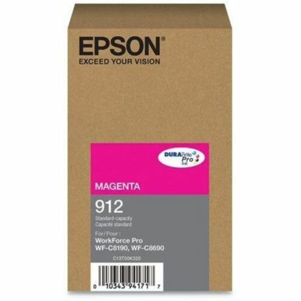 Compatible Epson models: WorkForce:  Pro WF-C8190,  Pro WF-C8690.  .    Utilizes inkjet print technology for maximum printing efficiency with added productivity  Rely on a better value for frequent printing with standard yield  Features Magenta print color to better suit your requirements with maximum efficiency  Ink Cartridge offers a dependable printing solution with maximum productivity  Recycling solution - designed to encourage recycling, helping you divert materials from landfill.
